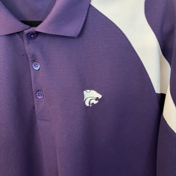 Antigua Mens K-State Wildcats Short Sleeve Polo Shirt - Picture 4 of 4